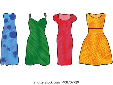 Colored dress