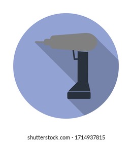 icono de la sombra larga de taladro coloreado. Simple vector de color de iconos web para ui y ux, sitio web o aplicación móvil