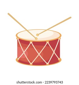 colored drum design over white