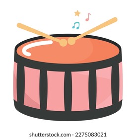 colored drum design over white
