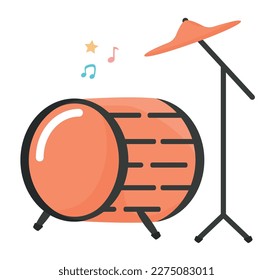 colored drum illustration over white
