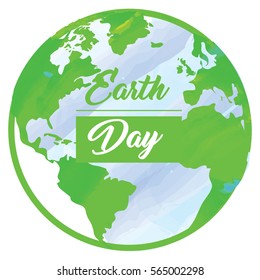 Colored Earth day graphic design, Vector illustration