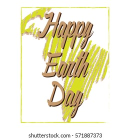 Colored Earth day graphic design, Vector illustration