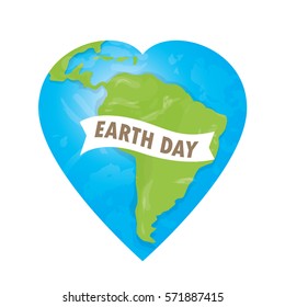 Colored Earth day graphic design, Vector illustration