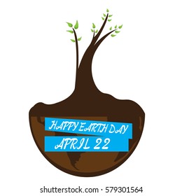 Colored Earth day graphic design, Vector illustration