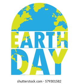 Colored Earth day graphic design, Vector illustration
