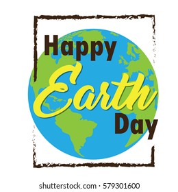 Colored Earth day graphic design, Vector illustration