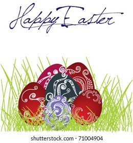colored easter card