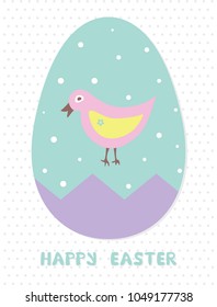 Colored easter egg for design. Cute vector illustration for print. Background for congratulations, postcards, covers, banners, signage, holidays, advertising, poster, flyer.
