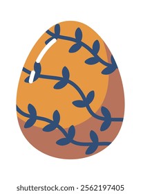 Colored Easter egg floral design