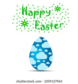 Colored easter egg with shadow