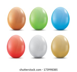 Colored easter eggs