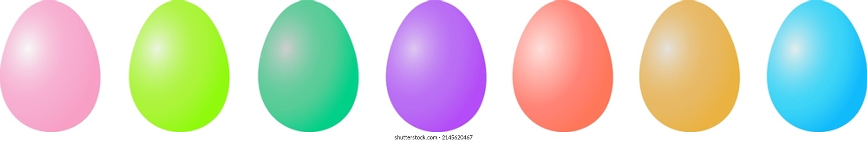 Colored Easter eggs. Vector illustration