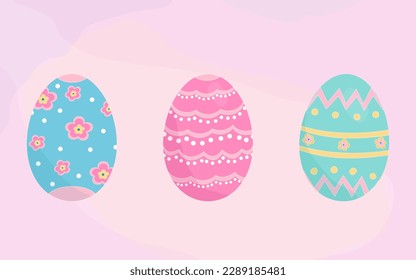 colored easter eggs vector illustration