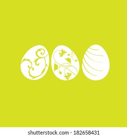 Colored Easter eggs, vector set