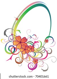Colored Eastern egg background with lines