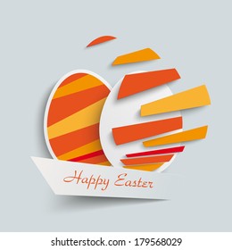 Colored eggs design on the grey background. Eps 10 vector file.