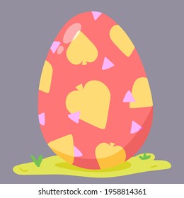 colored eggs in pastel colors. For printing on covers, decorative pillows, cups, kitchen textiles. Vector graphics.