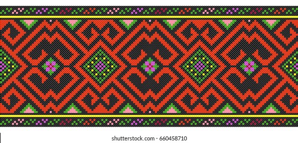 Colorful Mosaic Oriental Kilim Rug Traditional Stock Vector (Royalty ...