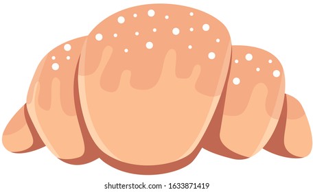 Colored empty brioche with white sugar