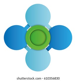 Colored empty business infographic template on a white background, Vector illustration
