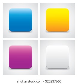 Colored empty icon or button template for your design