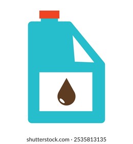 Colored Engine Oil Icon on white background.