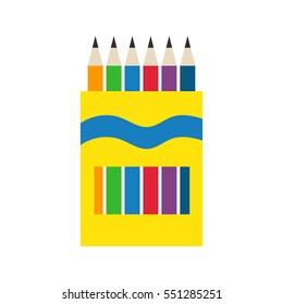 Colored engineering office pencils vector illustration