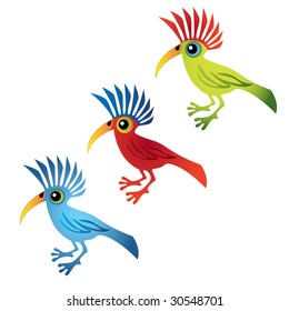 colored exotic parrot mascot illustration vector