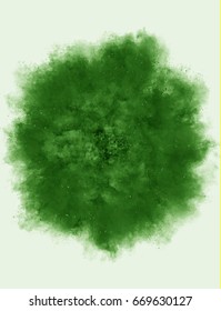 A colored explosion of powder. Flying in different directions powder for design and decoration. Vector illustration