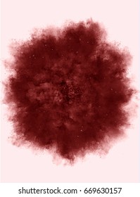 A colored explosion of powder. Flying in different directions powder for design and decoration. Vector illustration