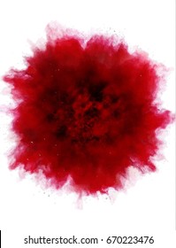 A colored explosion of powder. Flying in different directions powder for design and decoration. Vector illustration