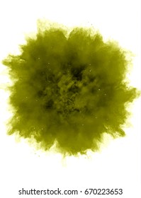 A colored explosion of powder. Flying in different directions powder for design and decoration. Vector illustration