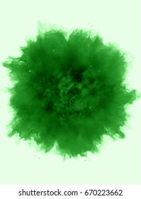 A colored explosion of powder. Flying in different directions powder for design and decoration. Vector illustration