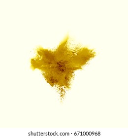 A colored explosion of powder. Flying in different directions powder for design and decoration. Vector illustration