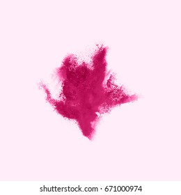 A colored explosion of powder. Flying in different directions powder for design and decoration. Vector illustration