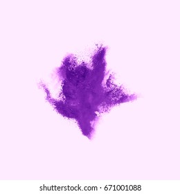 A colored explosion of powder. Flying in different directions powder for design and decoration. Vector illustration