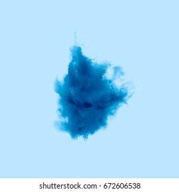 A colored explosion of powder. Flying in different directions powder for design and decoration. Vector illustration