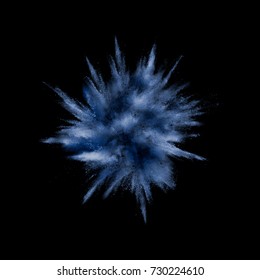 A colored explosion of powder. Flying in different directions powder for design and decoration. Vector illustration
