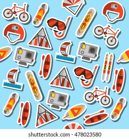 Colored extreme sports pattern