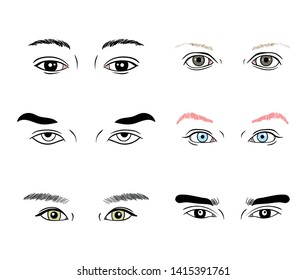 colored eyes and eyebrow collection 