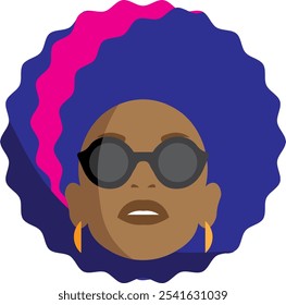 Diseño coloreado del Vector de la ilustración de la cara, conveniente para los logotipos, los Elementos de diseño y similares