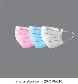 farbige Gesichtsmaske, chirurgische Maske