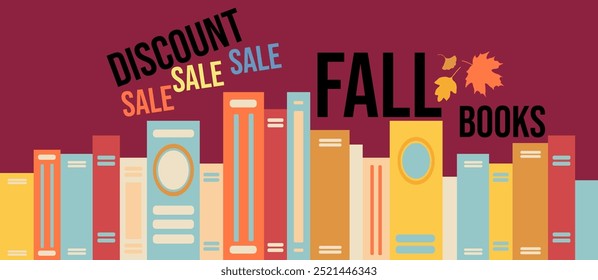 colored fall discount sale coupon illustration. element for poster banner design decor backgrounds wallpaper packaging backdrops
