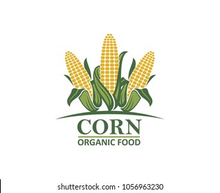 colored farm corn vegetable emblem