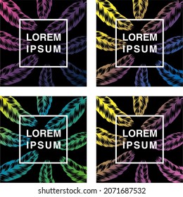 Colored feather patterns for your creativity