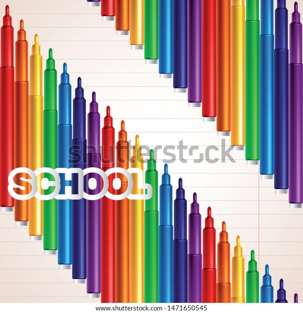 colored felt tip pens