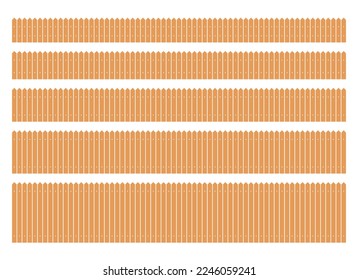 Colored fence in flat style vector illustration isolated on white