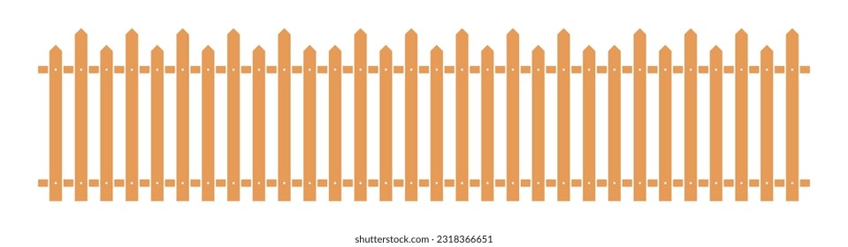 Colored fence in flat style vector illustration isolated on white