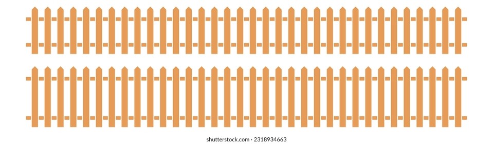 Colored fence in flat style vector illustration isolated on white